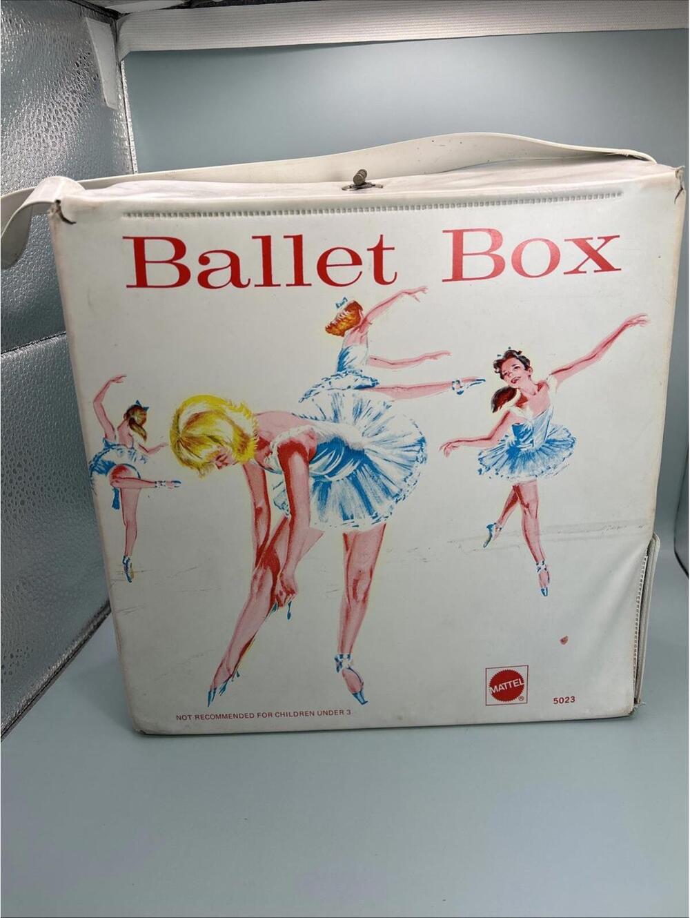1966 Mattel Ballet Box White Case W/ Strap 5023